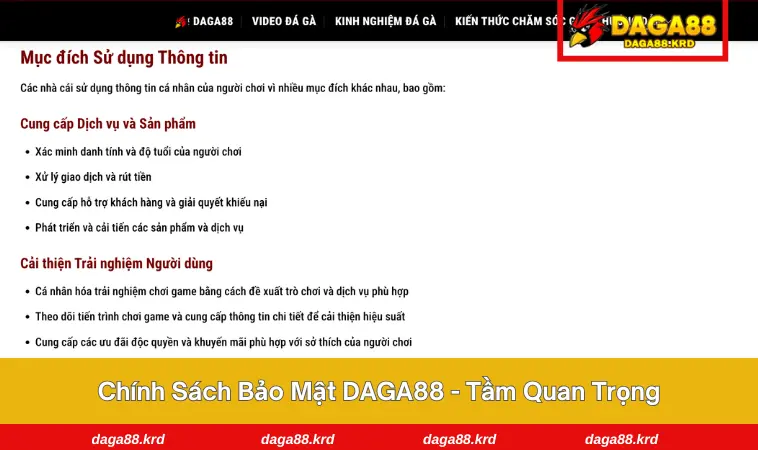 Chính sách bảo mật DAGA88 2 Tầm ảnh hưởng của chính sách bảo mật tại nhà cái DAGA88