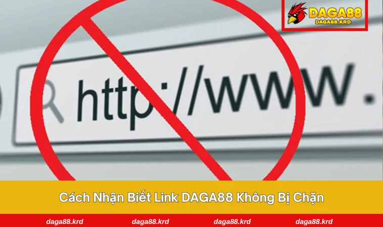 Giao diện nhận diện link chính chủ với logo và màu sắc đặc trưng