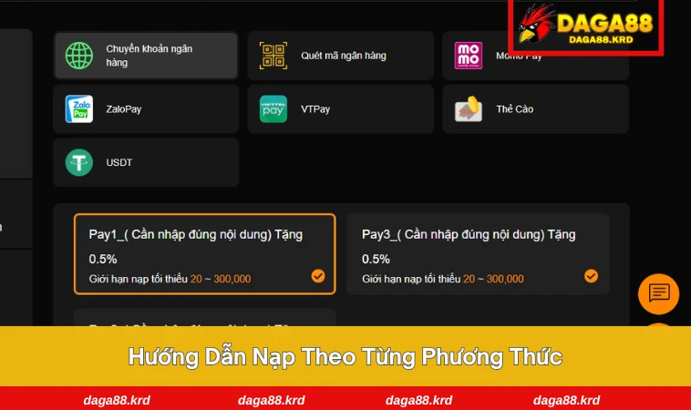 Nạp tiền qua ví điện tử siêu nhanh gọn