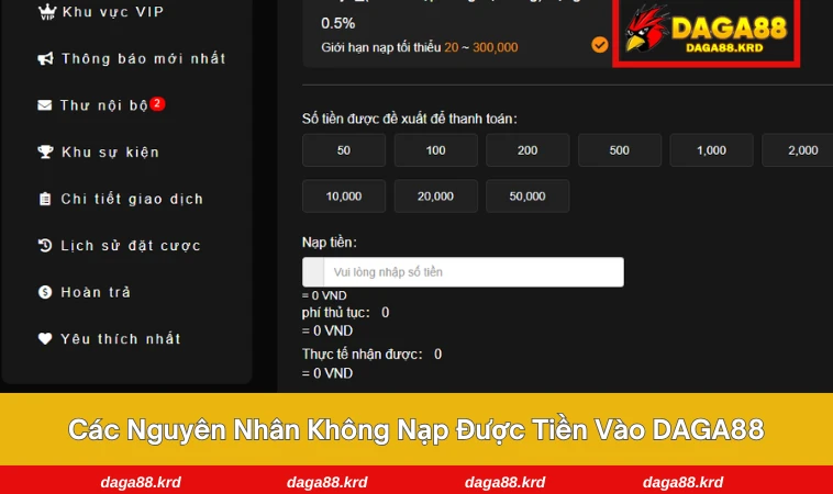 Một số lỗi thường gặp khiến người chơi không thể nạp tiền