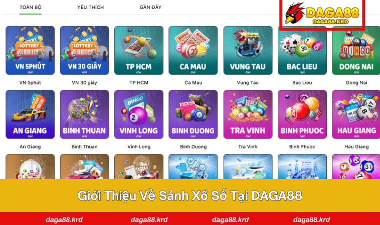 Xổ Số DAGA88 1 Giao diện xổ số đơn giản, dễ thao tác ngay cả với người mới